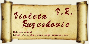 Violeta Ružesković vizit kartica